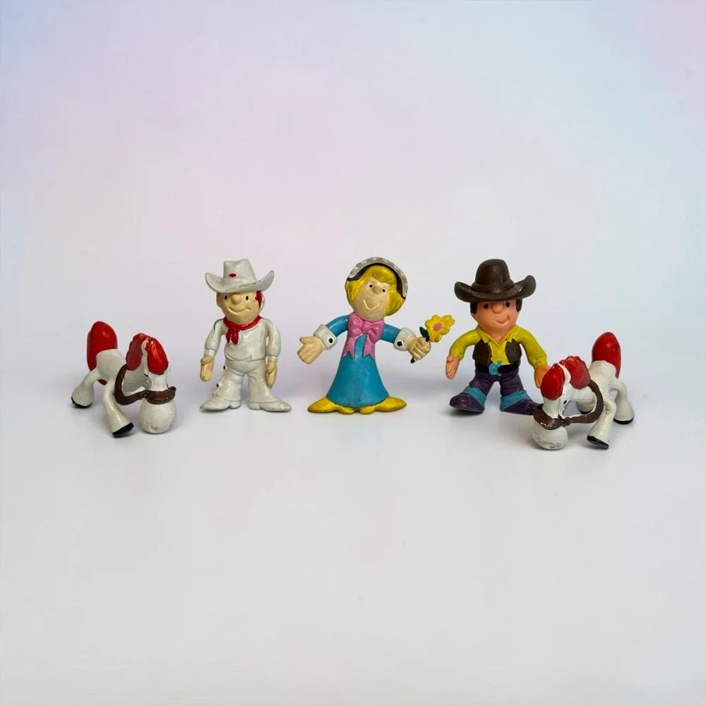 TDQTA Imperial Bendy Figures Set 5pc Hong Kong Western Cowboy Multicolor‎ Fair